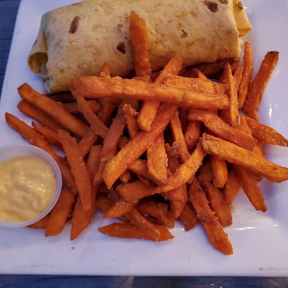 The String Bean - Chicken wrap with sweet potatoe fries - Beer, Wine & Spirits Near Me - Belmont, North Carolina The String Bean - Chicken wrap with sweet potatoe fries - Beer, Wine & Spirits Near Me - Belmont, North Carolina