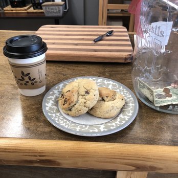 The Gathering Bakery - a plate of cookies and a cup of coffee - Bakeries Near Me - Radcliff, Kentucky