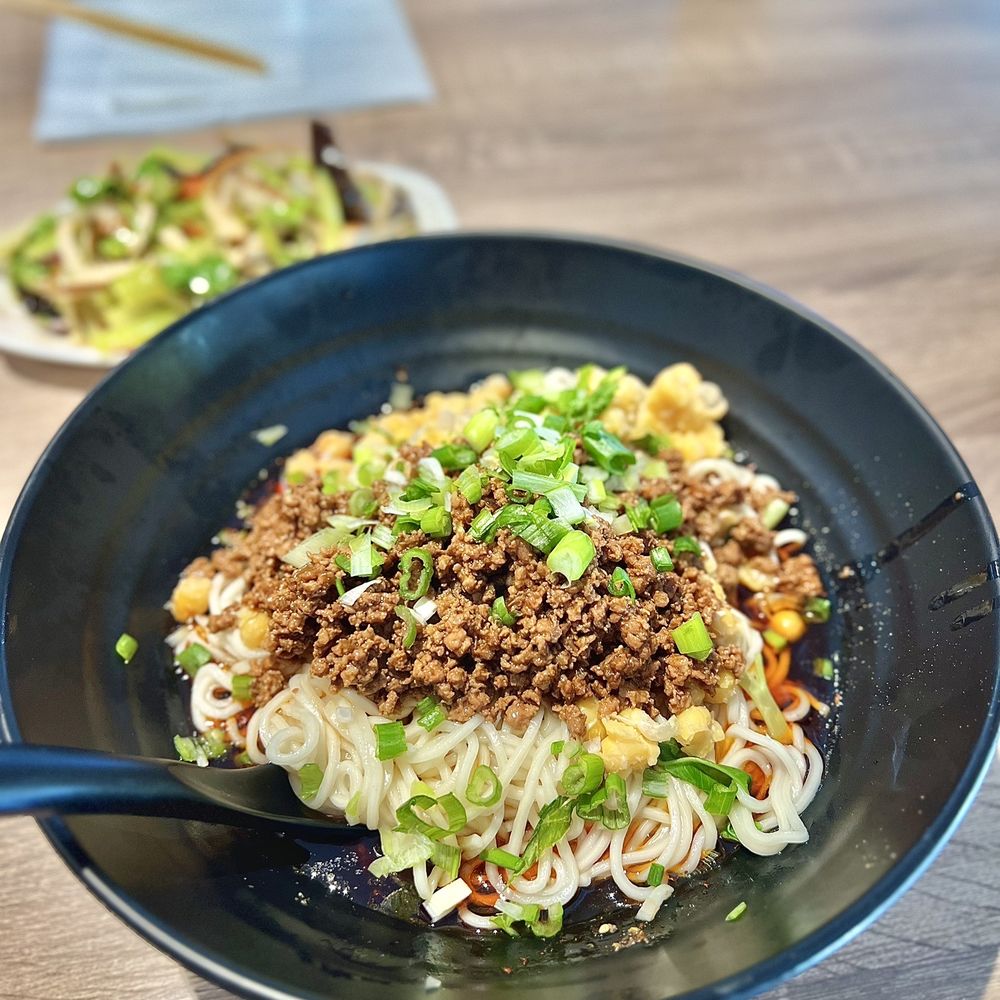Chong Qing Noodle - ChongQing Noodle Pea Ground Pork Noodles ($14.99) - Noodles Near Me - Newark, California Chong Qing Noodle - ChongQing Noodle Pea Ground Pork Noodles ($14.99) - Noodles Near Me - Newark, California