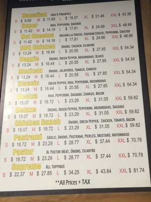 Menu photo 2 Super Pizza Veloz Bell, CA