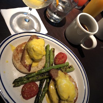 Conner's Kitchen + Bar - Thick-Cut Bacon & Eggs Benedict* - Breakfast & Brunch Near Me - Indianapolis, Indiana Conner's Kitchen + Bar - Thick-Cut Bacon & Eggs Benedict* - Breakfast & Brunch Near Me - Indianapolis, Indiana