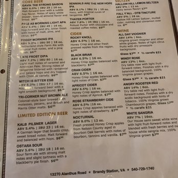 Old Trade Brewery - Beer menu - Breweries Near Me - Brandy Station, Virginia