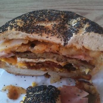 Bagel Station Deli - This sandwich was 4.95 but had EVERYTHING on it.  Meat cooked perfectly. - Delis Near Me - Port Jervis, New York