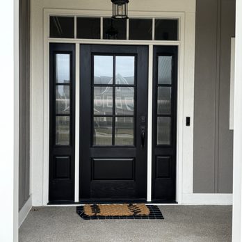 United Home Services - Refinished Thermatru builders grade door with new glass and stain - Windows Installation Near Me - Carmel, Indiana United Home Services - Refinished Thermatru builders grade door with new glass and stain - Windows Installation Near Me - Carmel, Indiana