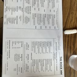 Rock Inn Cafe - Menu