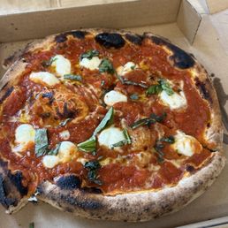 Margarita pizza from Bambina's food truck Margarita pizza from Bambina's food truck