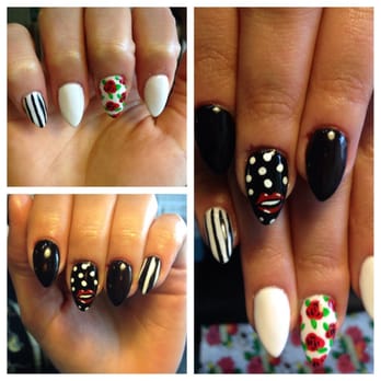 Adorn Denver - Acrylic nails with Gel polish free handed art! By Melisa - Day Spas Near Me - Denver, Colorado