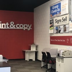 Office Depot - Print & Copy department with samples of large format banners that can be made in store.