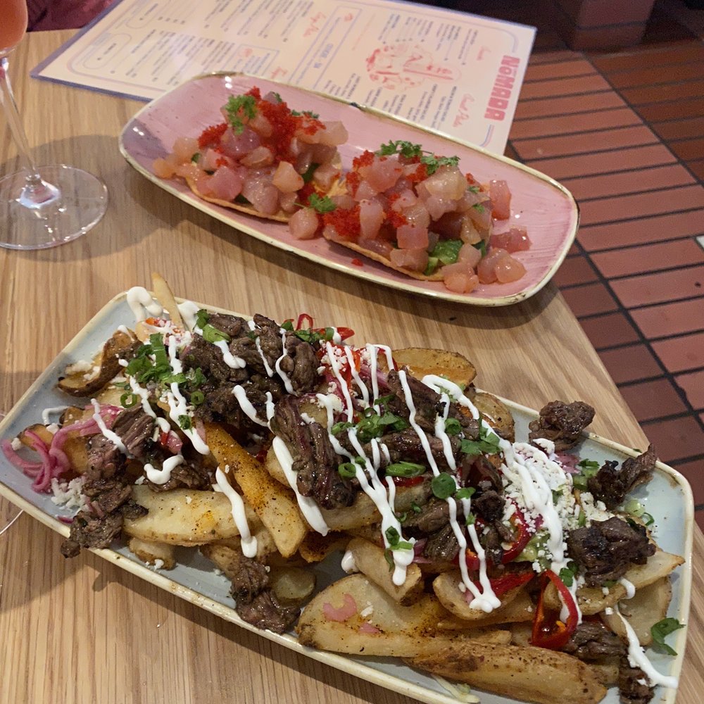 Lady Nomada - Mexican Kitchen - Tuna Tostada and Carna Asada Fries - Mexican Near Me - Arvada, Colorado