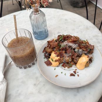 Paradis - Spanish Fried Potatoes and Blueberry Vanilla Latte - Tapas/Small Plates Near Me - San Diego, California Paradis - Spanish Fried Potatoes and Blueberry Vanilla Latte - Tapas/Small Plates Near Me - San Diego, California