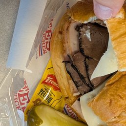 Turkey and roast beef croissant