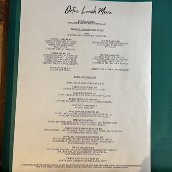 Ortiz Restaurant - Menu - Bakeries Near Me - Santa Fe, New Mexico