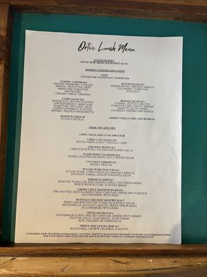 Menu photo 2 Ortiz Restaurant Santa Fe, NM