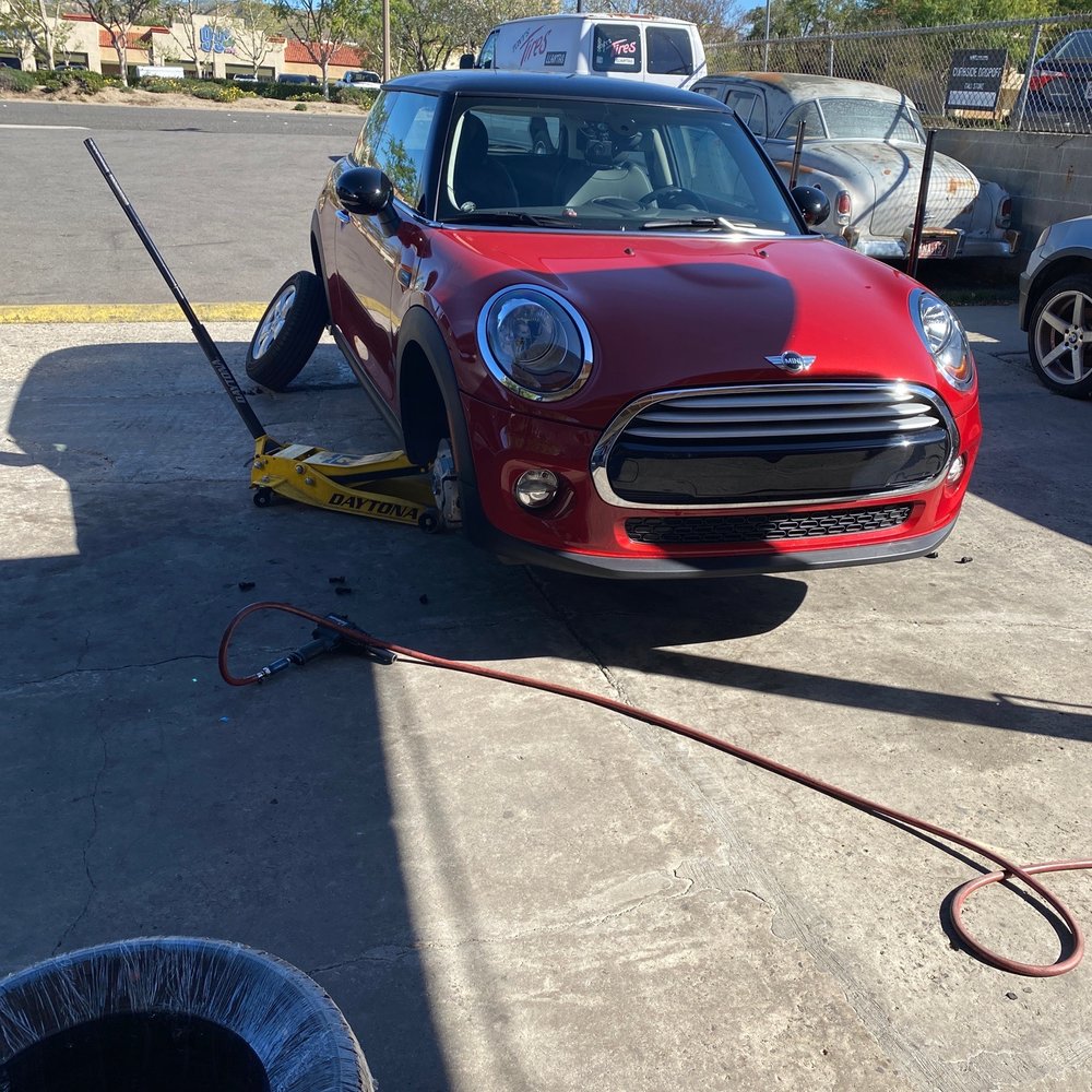 4 brand new tires installed in under 20 minutes. Too quick. Not enough time to chat with the homie Jr. 4 brand new tires installed in under 20 minutes. Too quick. Not enough time to chat with the homie Jr.