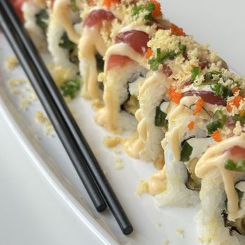 Tuna Sushi & Bento - Mafia Roll. Not on menu but it's one of my favorites that Nyoman always serves me. Thanks! - Sushi Bars Near Me - Grants Pass, Oregon Tuna Sushi & Bento - Mafia Roll. Not on menu but it's one of my favorites that Nyoman always serves me. Thanks! - Sushi Bars Near Me - Grants Pass, Oregon