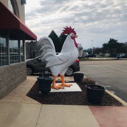 The gisnt chicken welcomes you!