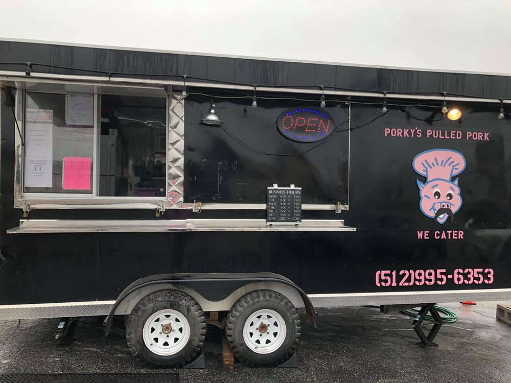 PORKY’S PULLED PORK 204 N Commerce St, Lockhart, Texas Food Trucks