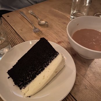 Vinegar Hill House - Chocolate Guinness cake + earl grey panna cotta - Bars Near Me - Brooklyn, New York