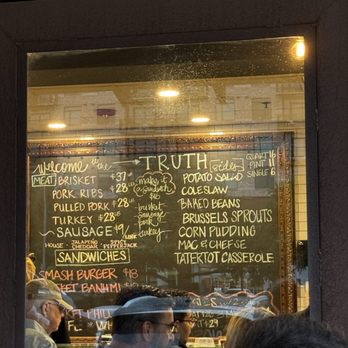 Truth BBQ - Menu - Barbeque Near Me - Houston, Texas