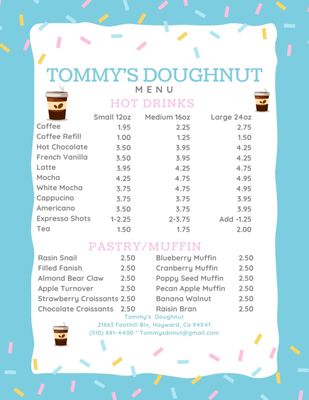 Menu photo 3 Tommy's Doughnuts Hayward, CA Menu photo 3 Tommy's Doughnuts Hayward, CA