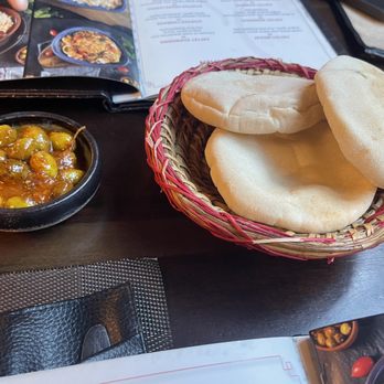 Laila - Complimentary Pita and olives - Mediterranean Near Me - Staten Island, New York