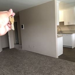 Living room and part of kitchen