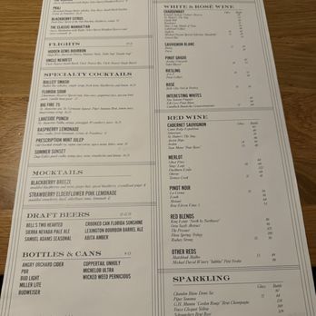 Bigfire - Drink menu - American Near Me - Orlando, Florida