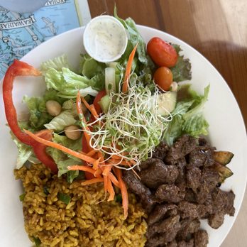 Puka Puka Kitchen - Lamb with curry rice. This is really yummy. - Asian Fusion Near Me - Hilo, Hawaii Puka Puka Kitchen - Lamb with curry rice. This is really yummy. - Asian Fusion Near Me - Hilo, Hawaii
