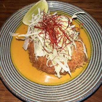 Uchi Miami - Crab cake curry - fermented coconut crab curry, blue lump crab cake and green cabbage - Asian Fusion Near Me - Miami, Florida