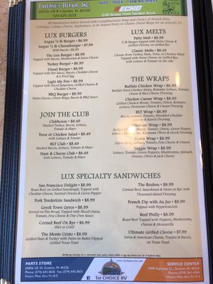 Menu photo 5 Lux Cafe Goshen, IN