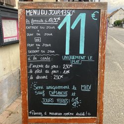 Auberge de la Treille - Menue du Jour