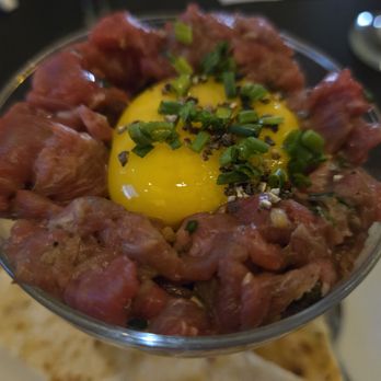 Panagiota’s - LAMB TARTAR Freshly minced Lamb Tartar, Capers, garlic, and egg yoke dijon minced - Greek Near Me - Shepherdstown, West Virginia