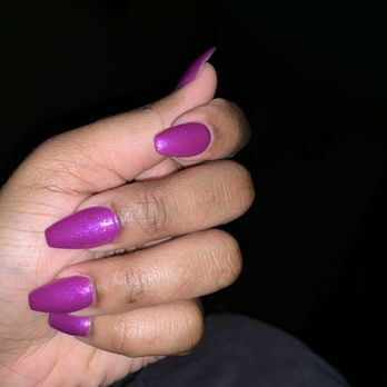Best Nails - Coffin shaped purple nails. I'm in love - Nail Salons Near Me - Sarasota, Florida