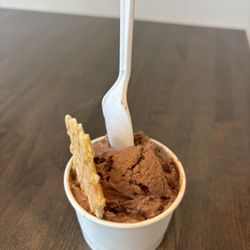 Alice Scooper's - Single tainted love- dark chocolate with raspberry swirl and brownie chuncks