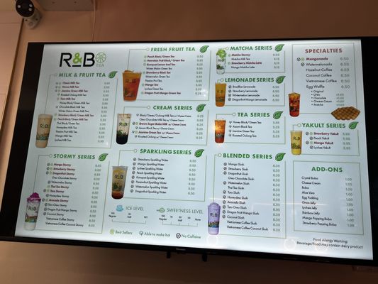 Menu photo 1 R&B Tea La Mirada, CA