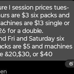 Luckys Bingo - Session prices as of Feb 2025