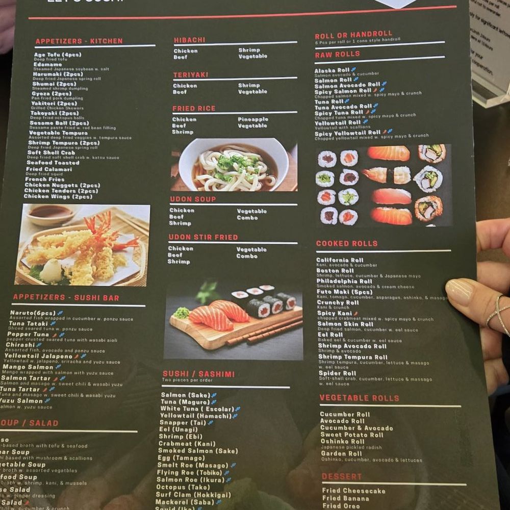 Let's Sushi - Menu - Sushi Bars Near Me - Wexford, Pennsylvania