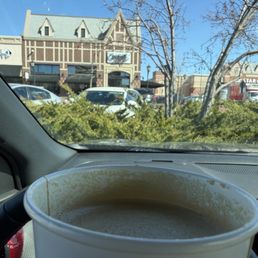 Biscoff latte, parking lot Biscoff latte, parking lot