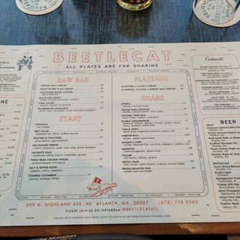 BeetleCat - Menu - Seafood Near Me - Atlanta, Georgia BeetleCat - Menu - Seafood Near Me - Atlanta, Georgia