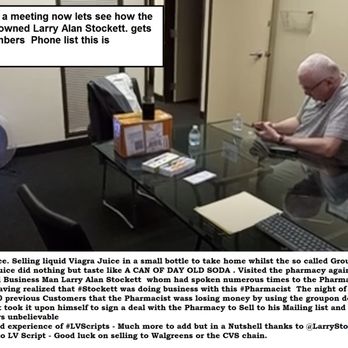 Las Vegas Scripts Rx - #LarryStockett #LarryAlanStockett #Stockett Never again will I buy Viagra in a small Bottle. - Pharmacy Near Me - Henderson, Nevada
