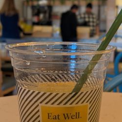 Cucumber mint lemonade with a splash of ginger ale