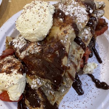 Gotta B Crepes - Strawberry and Banana Crepes with chocolate! - Street Vendors Near Me - Highland Park, Illinois Gotta B Crepes - Strawberry and Banana Crepes with chocolate! - Street Vendors Near Me - Highland Park, Illinois