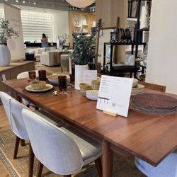 west elm - Nice display of a solid wood dining collection