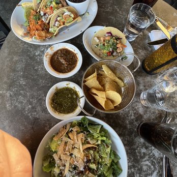 Cha Cha's Latin Kitchen - Bird's eye view of our table - Mexican Near Me - Irvine, California