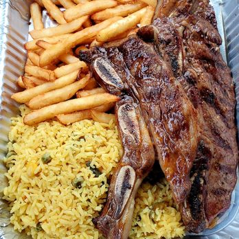 Fax Chix Restaurant - Grilled short ribs with rice and fries. Super delicious grilled flavor. Smells fantastic off the grill. - Portuguese Near Me - Farmingville, New York Fax Chix Restaurant - Grilled short ribs with rice and fries. Super delicious grilled flavor. Smells fantastic off the grill. - Portuguese Near Me - Farmingville, New York