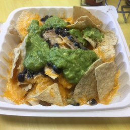 Cheese, black beans, and guac nachos on a cold Seattle day! Cheese, black beans, and guac nachos on a cold Seattle day!