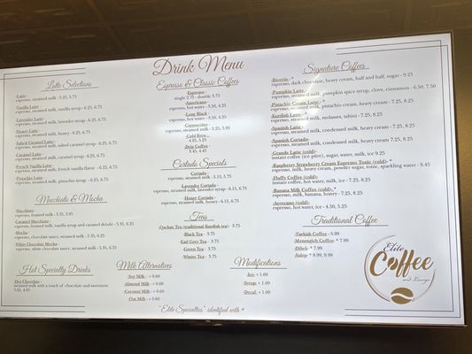 Menu photo 5 Elite Coffee and Lounge Williamsburg, VA Menu photo 5 Elite Coffee and Lounge Williamsburg, VA