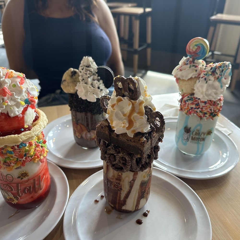 The Crazy Mason - None of us could finish these massive mason jars . - Desserts Near Me - Myrtle Beach, South Carolina The Crazy Mason - None of us could finish these massive mason jars . - Desserts Near Me - Myrtle Beach, South Carolina