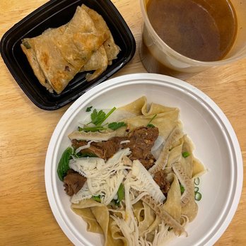 Not Just Noodle - Beef Tripe Hand Made Stewed Noodles (carry out, so broth in a separate container), 7. Green Onion Pie - Chinese Near Me - Madison Heights, Michigan Not Just Noodle - Beef Tripe Hand Made Stewed Noodles (carry out, so broth in a separate container), 7. Green Onion Pie - Chinese Near Me - Madison Heights, Michigan