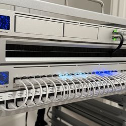 A labeled patch panel